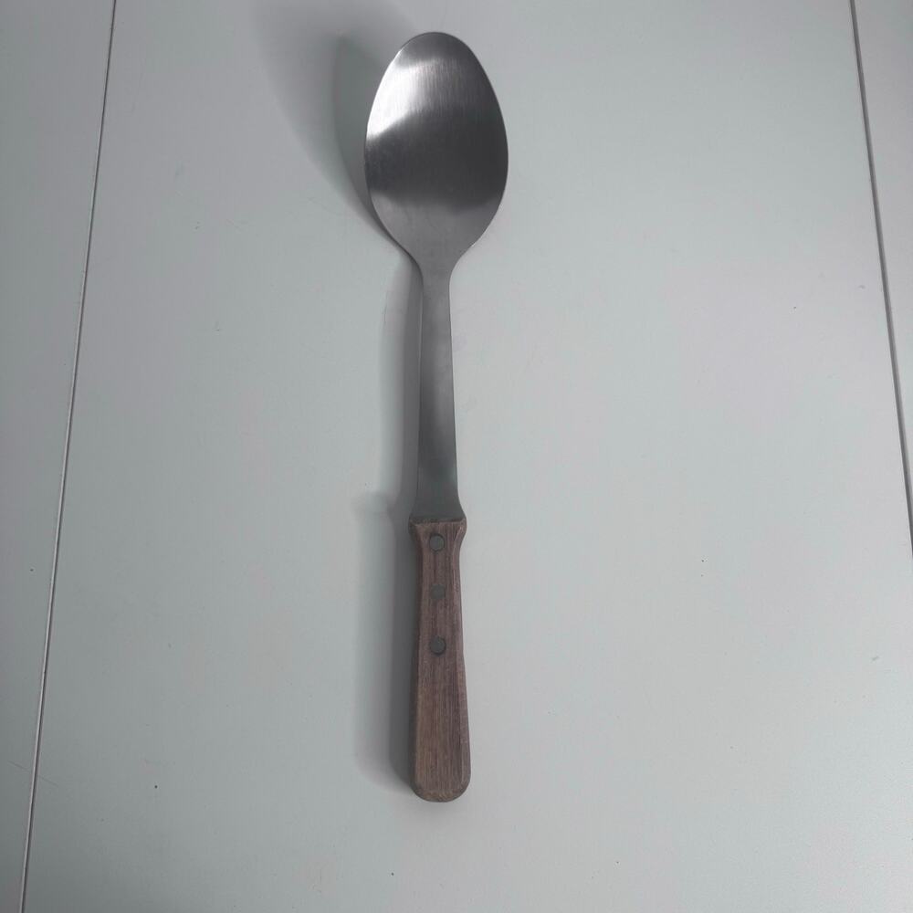PIONEER WOMAN Solid Spoon With Riveted Wooden Handle For Cooking & Serving 13.5”